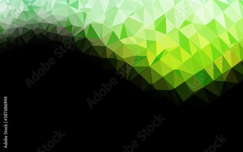 Light Green vector low poly layout.