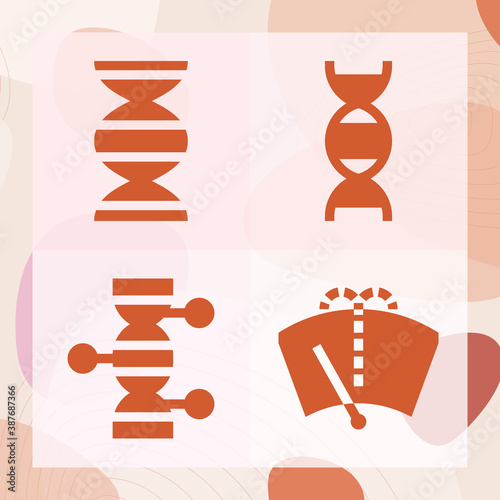 Simple set of biochemistry related filled icons