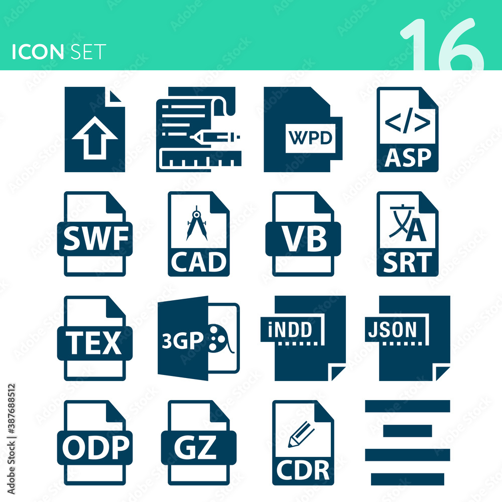 Simple set of 16 icons related to formulating Simple set of 16 icons related to formulating