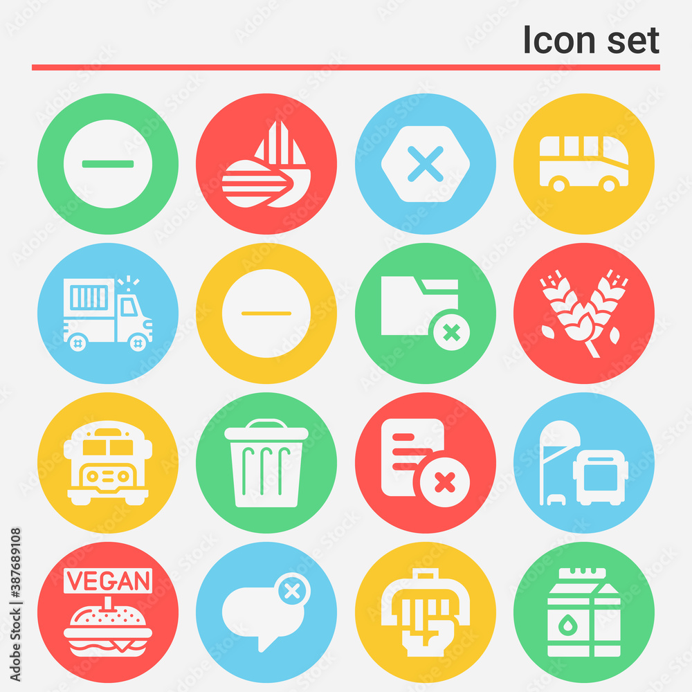 16 pack of take out filled web icons set 16 pack of take out filled web icons set