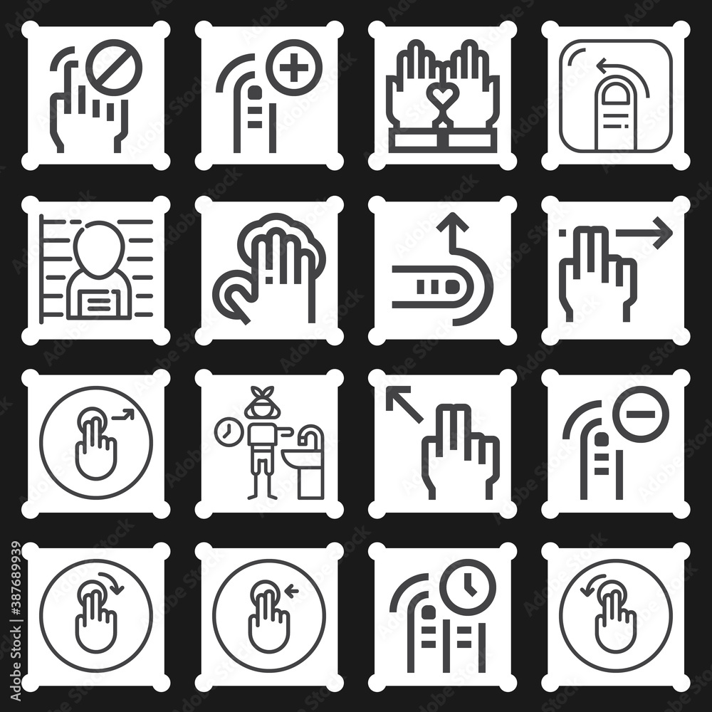 16 pack of custody lineal web icons set 16 pack of custody lineal web icons set