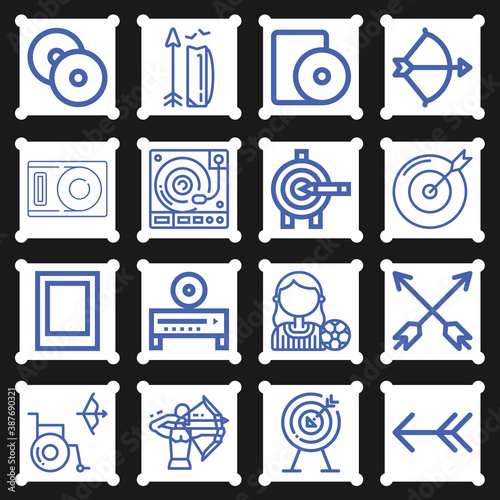 16 pack of plays  lineal web icons set