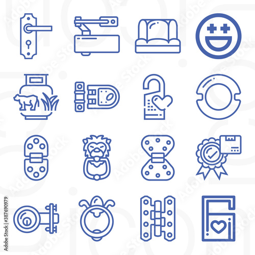16 pack of fantastic  lineal web icons set