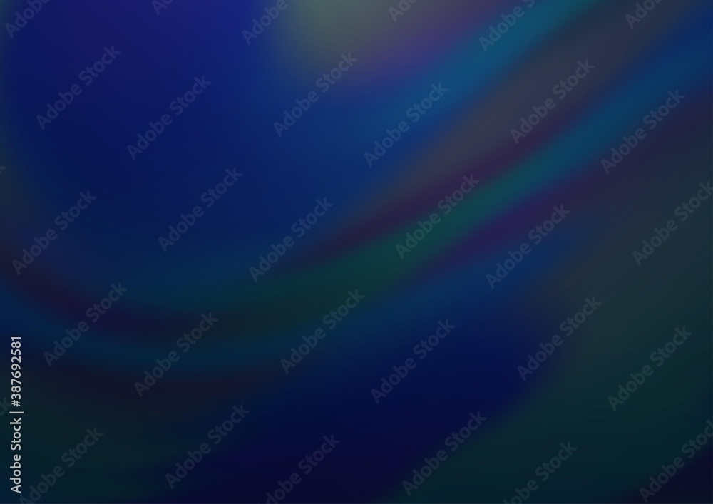 Dark BLUE vector abstract bokeh pattern.