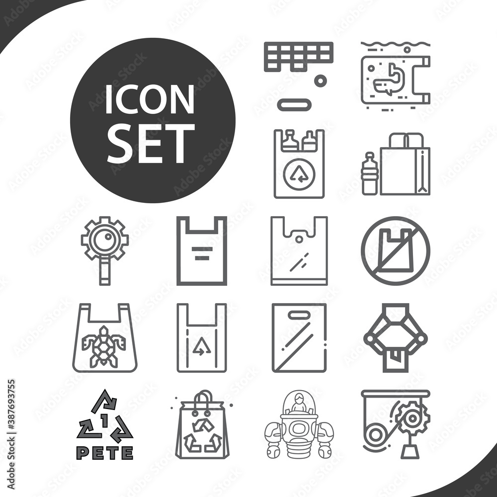Fototapeta premium Simple set of deformation related lineal icons.