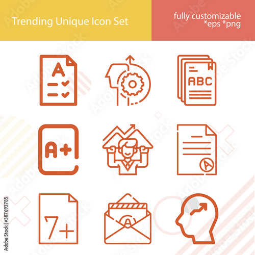 Simple set of improved related lineal icons.
