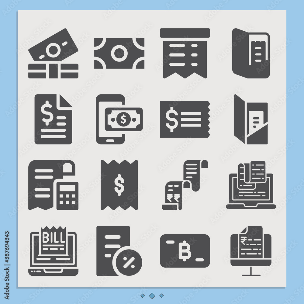 Simple set of service cap related filled icons. Simple set of service cap related filled icons.