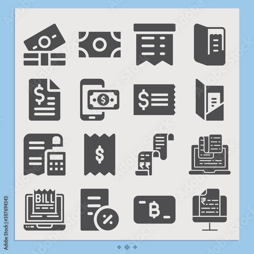 Simple set of service cap related filled icons.