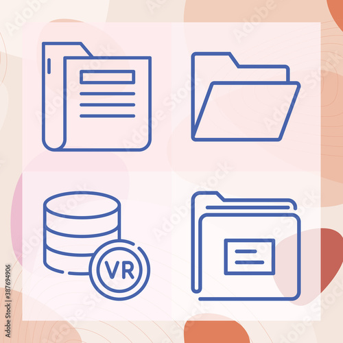 Simple set of frameworks related lineal icons