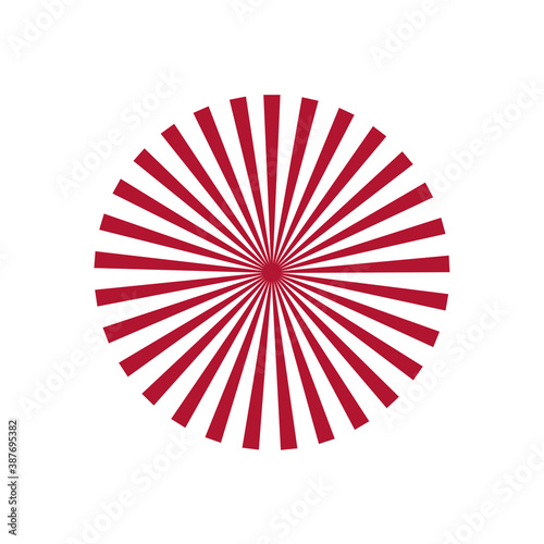circle with red and white stripes design