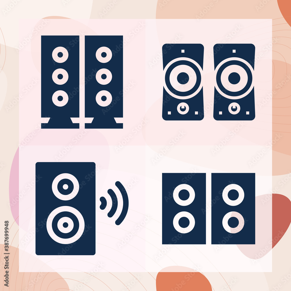 Simple set of speeches related filled icons Simple set of speeches related filled icons