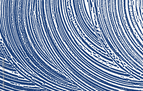 Grunge texture. Distress indigo rough trace. Extra