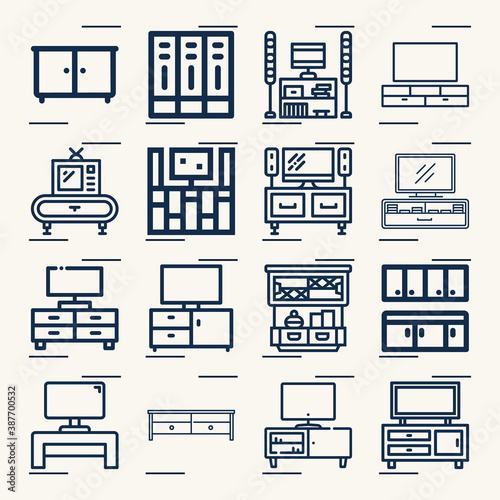 Simple set of ministers related lineal icons.