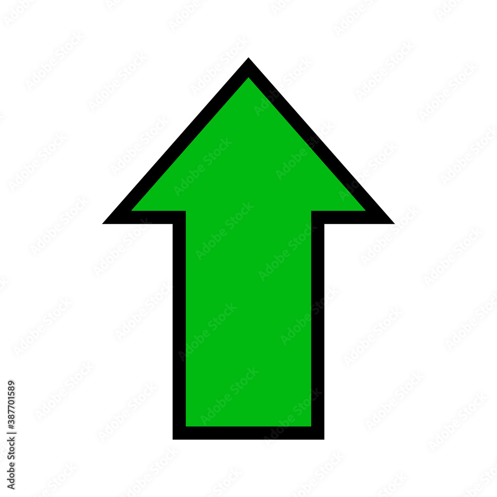 single green arrow, rising arrow sign up isolated on white, arrow sign for direction single green arrow, rising arrow sign up isolated on white, arrow sign for direction