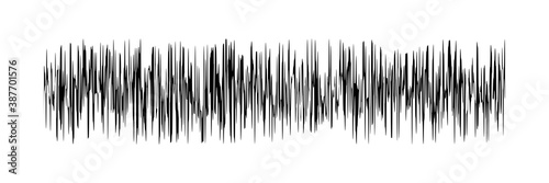 sound signal waveform, audio wave line isolated on white , sound wave for voice recording music, music audio symbol or radio waveform