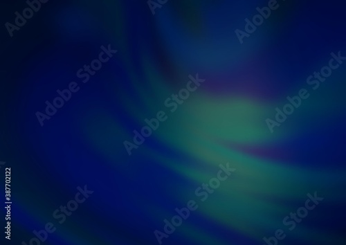 Dark BLUE vector modern bokeh pattern.