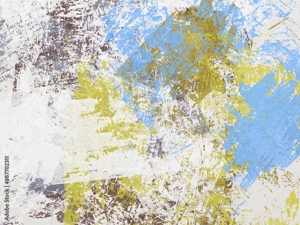 Watercolor, oil, grunge background Texture of strokes of colored paint, blurred spots with brushes of different sizes and shapes.