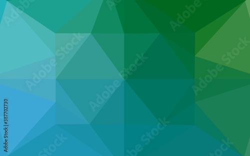 Light Blue  Green vector polygon abstract layout.