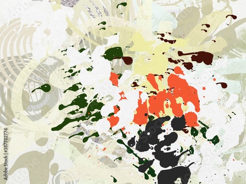 Wallpaper Mural Watercolor, oil, grunge background Texture of strokes of colored paint, blurred spots with brushes of different sizes and shapes. Torontodigital.ca