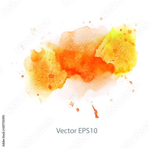 Orange watercolor background. vector background