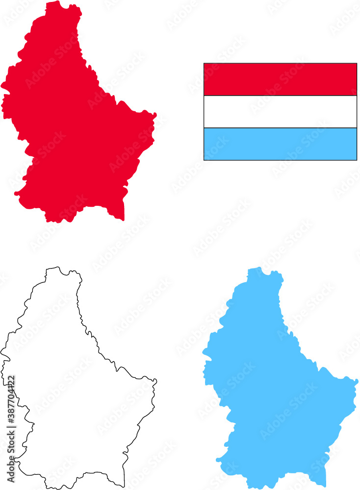 Fototapeta premium luxembourg maps with flag