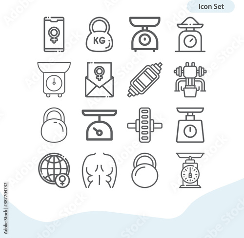 Simple set of oppression related lineal icons.