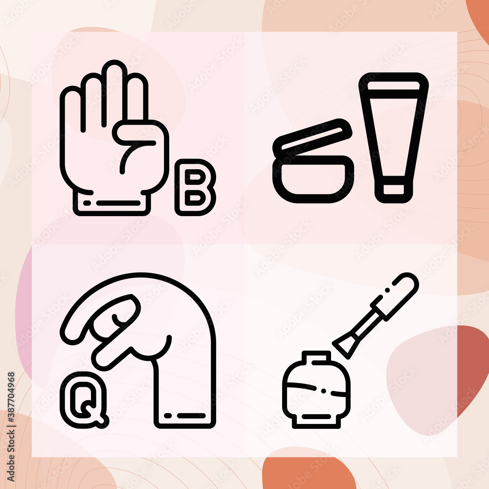 Simple set of charm related lineal icons Simple set of charm related lineal icons