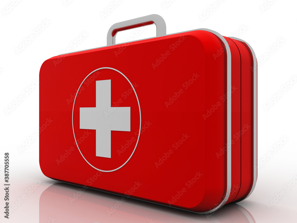 Fototapeta premium 3d rendering First aid kit