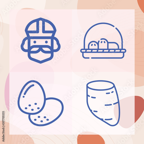 Simple set of murphy related lineal icons