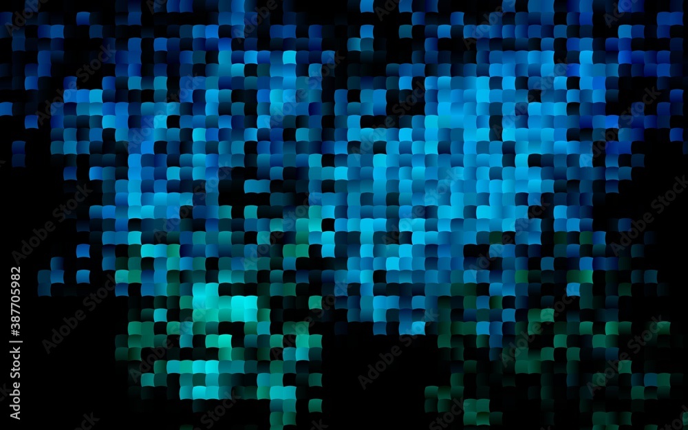 Fototapeta premium Dark Blue, Green vector background with rectangles.