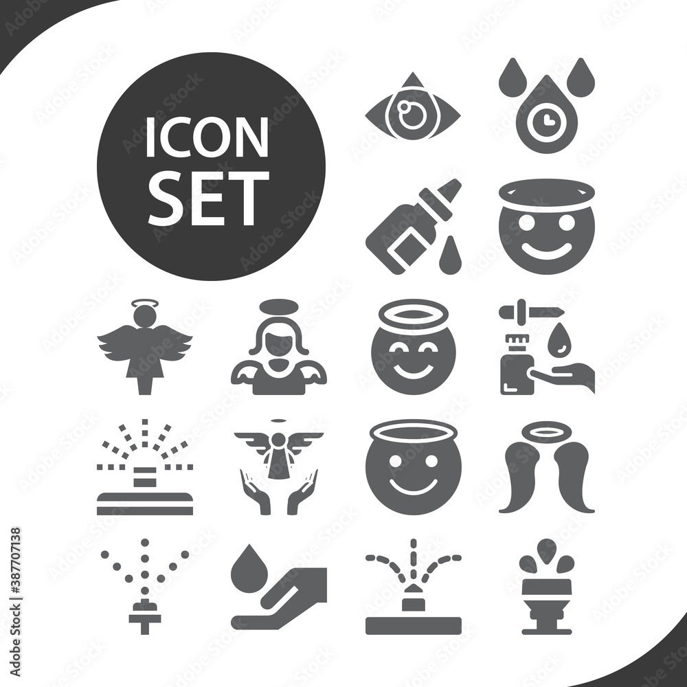 Simple set of falls related filled icons. Simple set of falls related filled icons.