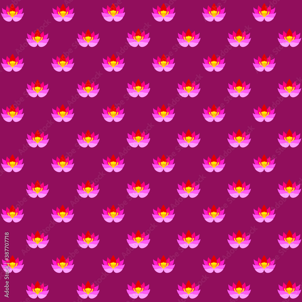 light pink lotus flower on a dark pink background repeat pattern light pink lotus flower on a dark pink background repeat pattern