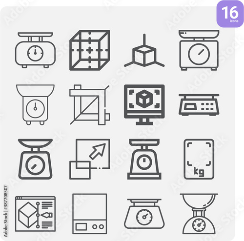 Simple set of models related lineal icons.