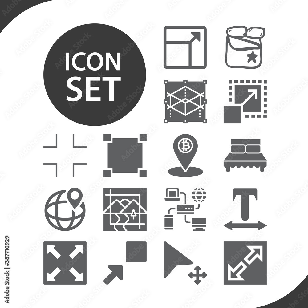 Simple set of residents related filled icons.
