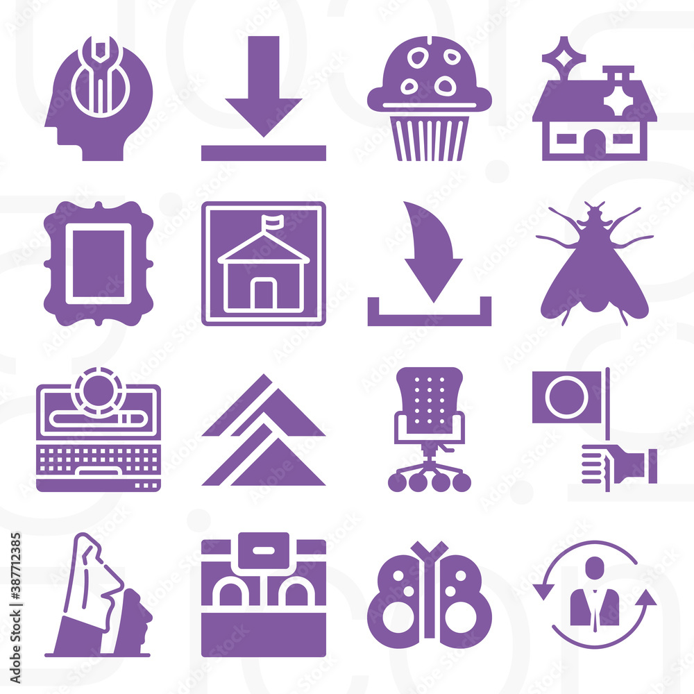 16 pack of building filled web icons set 16 pack of building filled web icons set