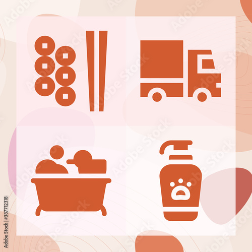 Simple set of high spot related filled icons