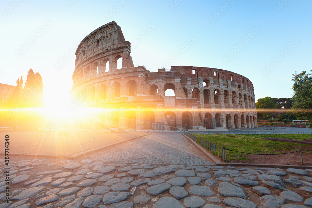 Colosseum in Rome - Colosseum is the  best famous known architecture and landmark in Rome, Italy