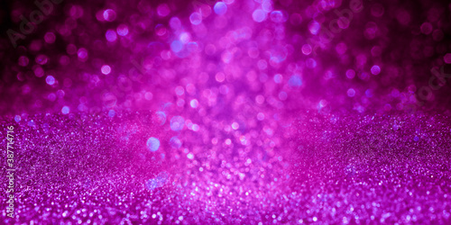 Majestic lilac sparkle snow. Purple Christmas background for design, cards, posters.
