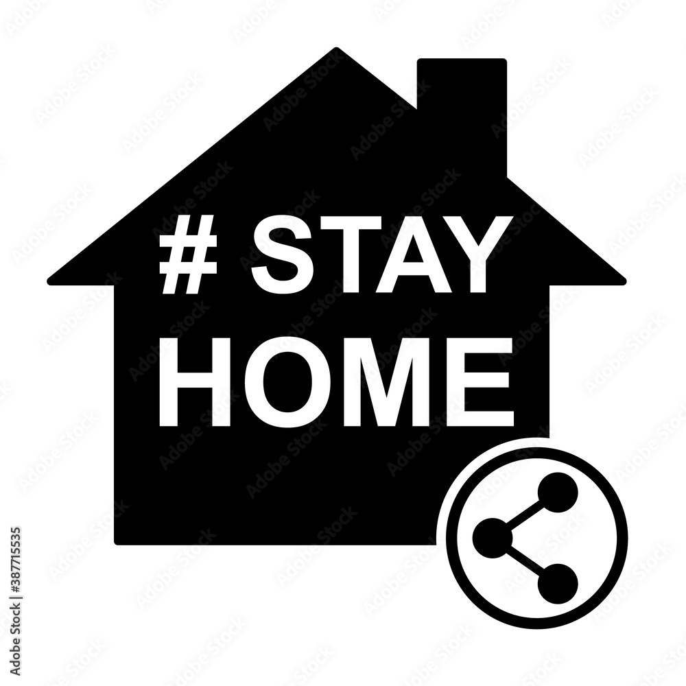 Stay home icon, house symbol, quarantine covid virus vector illustration isolated on white background Stay home icon, house symbol, quarantine covid virus vector illustration isolated on white background
