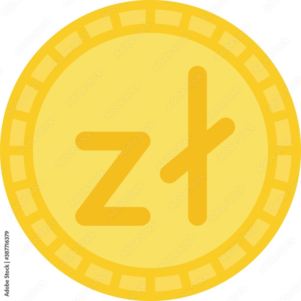 Polish złoty coin, official currency and legal tender of Poland Polish złoty coin, official currency and legal tender of Poland