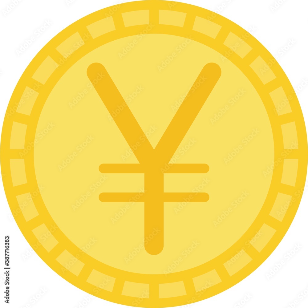 Obraz premium Yen and yuan coin, currency sign used for the Japanese yen and the Chinese yuan