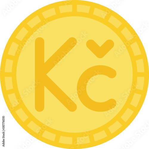 Czech koruna coin, currency of the Czech Republic
