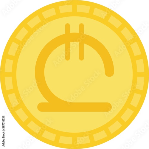 Georgian lari coin, currency of Georgia