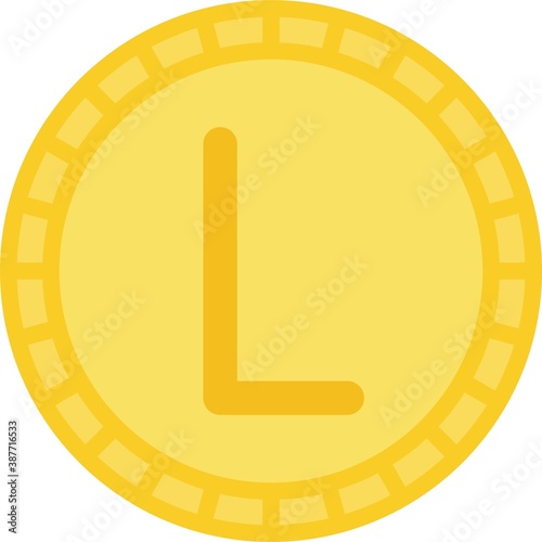 Honduran lempira coin icon, currency of Honduras