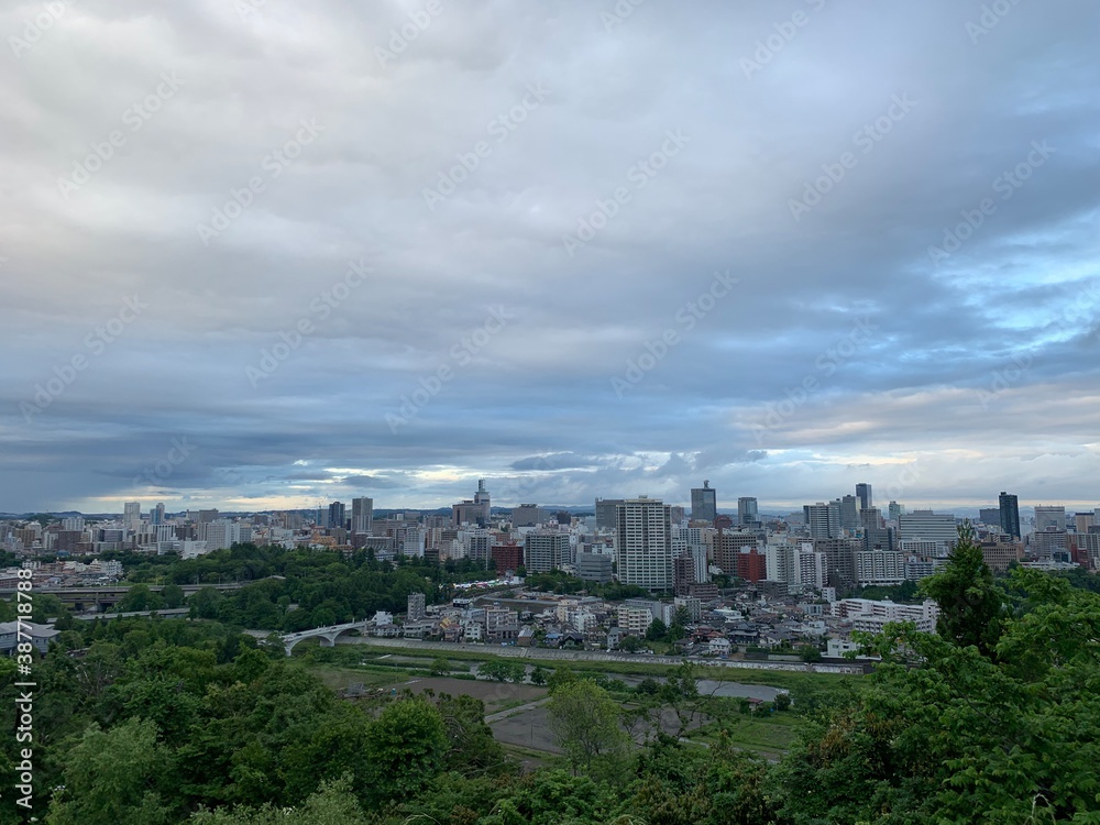 仙台市街の眺望