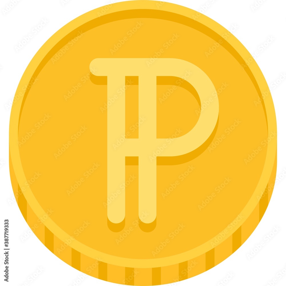 Transnistrian ruble coin icon, currency of Transnistria Transnistrian ruble coin icon, currency of Transnistria