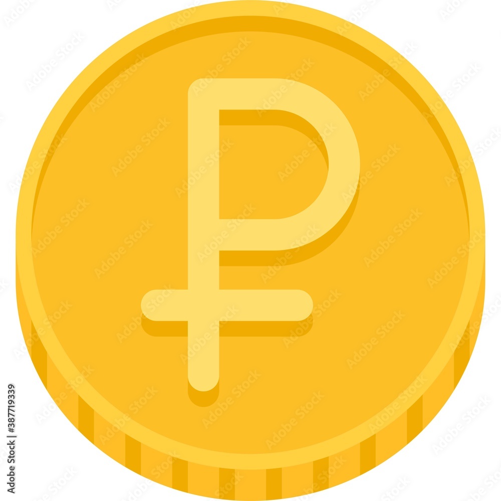 Russian ruble coin, currency of the Russian Federation Russian ruble coin, currency of the Russian Federation