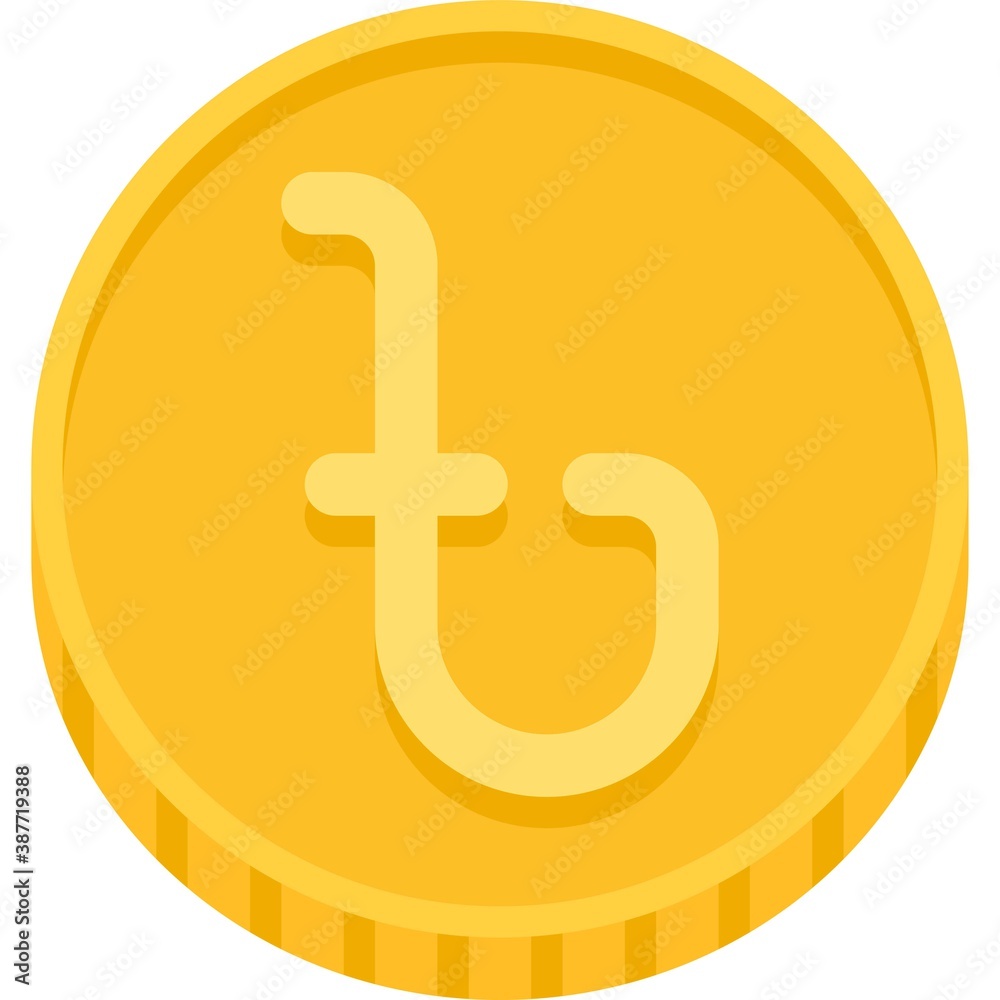 Bangladeshi Taka coin, currency of the People's Republic of Bangladesh Bangladeshi Taka coin, currency of the People's Republic of Bangladesh
