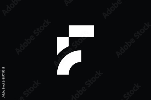 Free Download F logo letter design on luxury background. F logo monogram initials letter concept. FR icon logo design. RF elegant and Professional letter icon design on black background. F FR RF - GFXLoad
