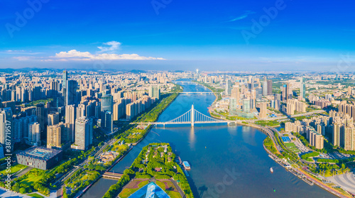 Aerial view of Guangzhou City, China